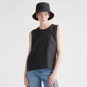 Quince | Black 100% European Linen Tank Size XL